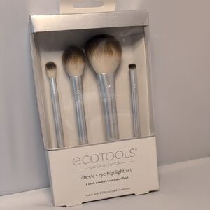 EcoTools Precious Metals Cheek + Eye Highlight Set - Silver and Cream